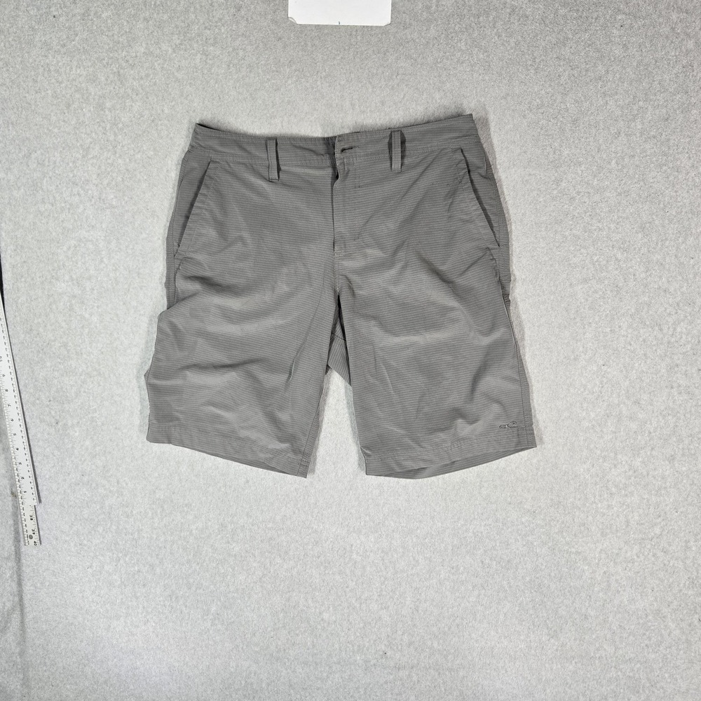 O'Neill Men Activewear Shorts 34 Gray‎ Striped Chino Logo Stretch Skate Casual